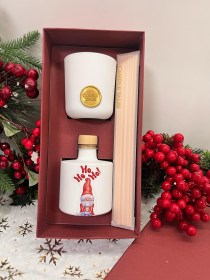 Xριστουγεννιάτικο minimal σετ κεριού με αρωματικό χώρου